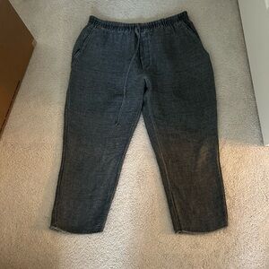 Zara Gray Sweatpants Elastic Waistband Relaxed Fit